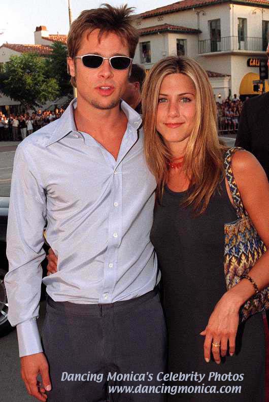Brad Pitt pictured together with Jennifer Aniston