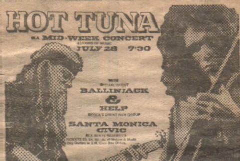 Hot Tuna Ballin'jack Help Santa Monica