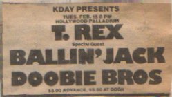 Doobie Brothers Ballin'Jack T-Rex