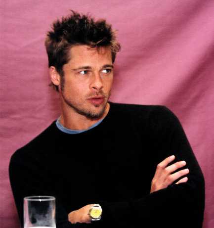 Brad Pitt On Pink Backround